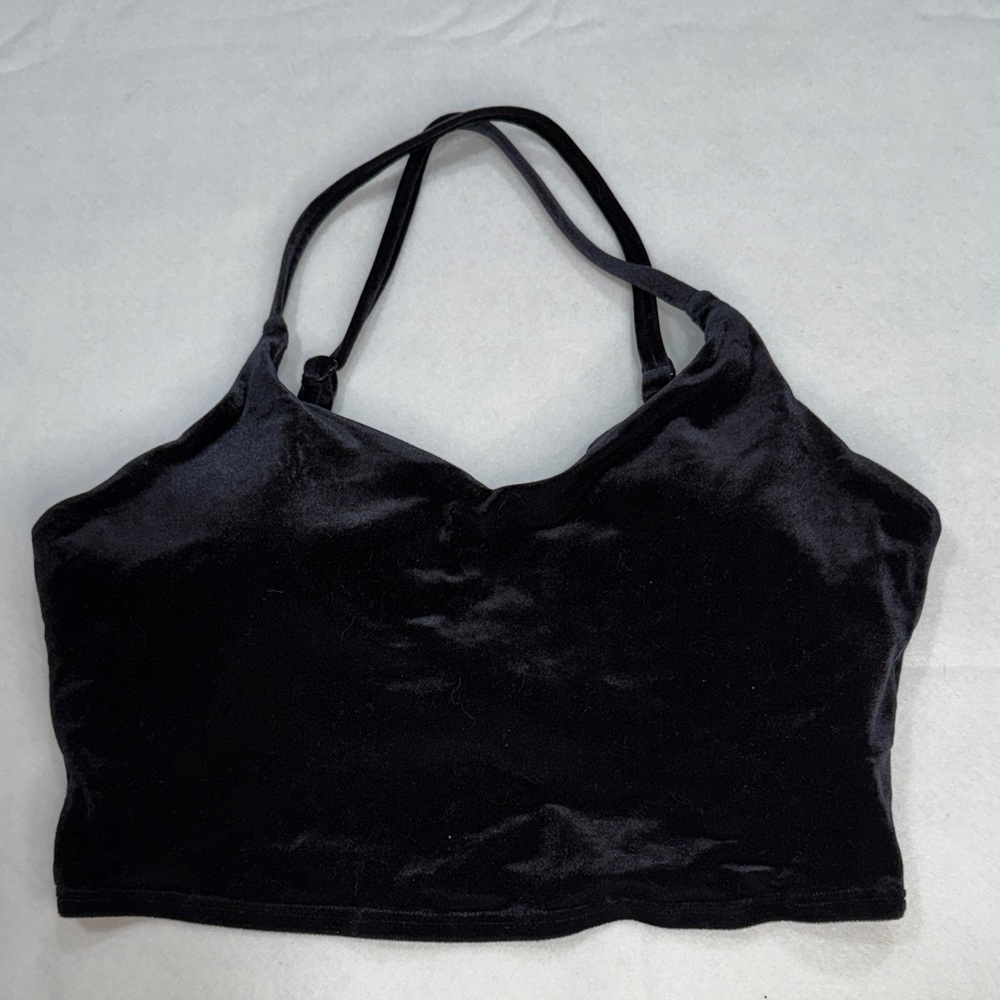 Athleta Velvet Black Elation Crop Top size small